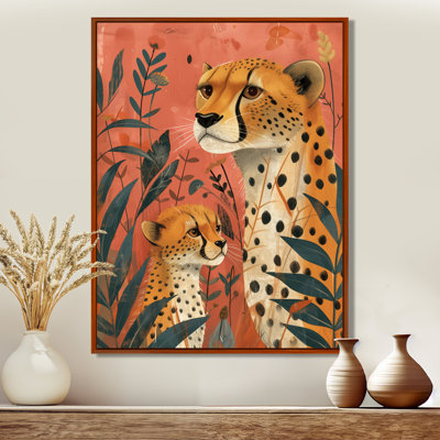 Reproduction d'art mural guépard dans la forêt tropicale africaine III - léopard / guépard