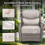 Chaise de patio pivotante en osier 4 pièces avec coussins de 6 po Smilario-122524768-122524769