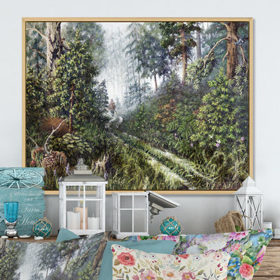 " Vintage Hunter Man In Mystic Forest "