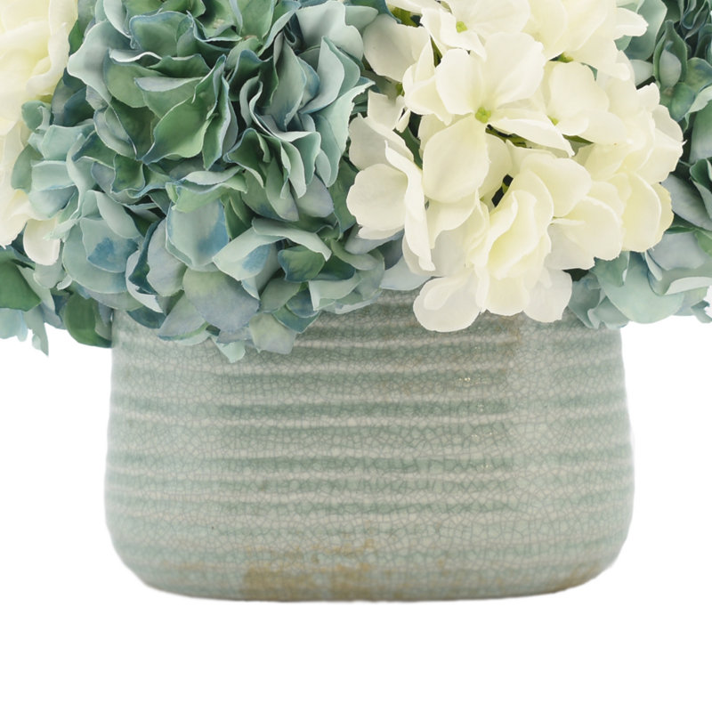 Hydrangea Arrangement in Oval Pot