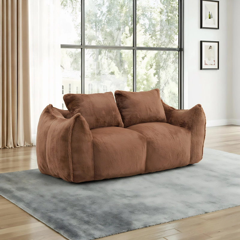 Causeuse douce et moelleuse, Brun