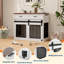 Meuble de rangement pour chien 44,5 po avec porte de grange coulissante-11577114