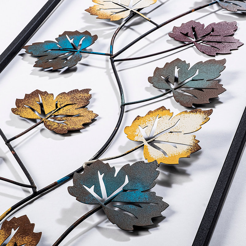 Handmade Decorative Metal Wall Accessory, 12.6 x 35.4 inches | 100% Metal, Thickness: 0.06 inches | Unique Hand-Painted Design, Perfect for Home Decor | Versatile Wall Hanging with Distinctive Color Variations