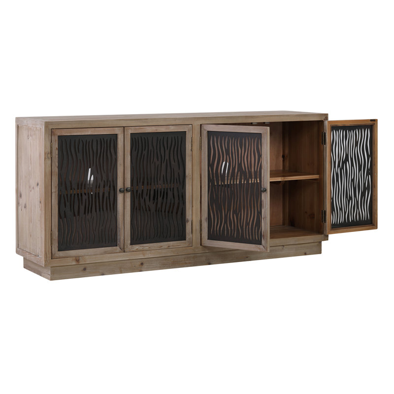 Willowmere 71" Modern Farmhouse Solid Wood Sideboard