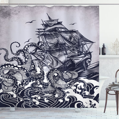 Misael Polyester Shower Curtain