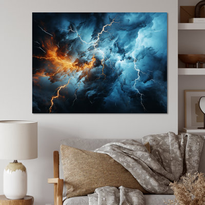 Lightning Electric Symphony I Framed On Canvas Print