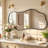 Modern Irregular Full-length Mirror With Aluminum Frame, Wall-mounted Or Free-standing Design-1211788708-1211788709