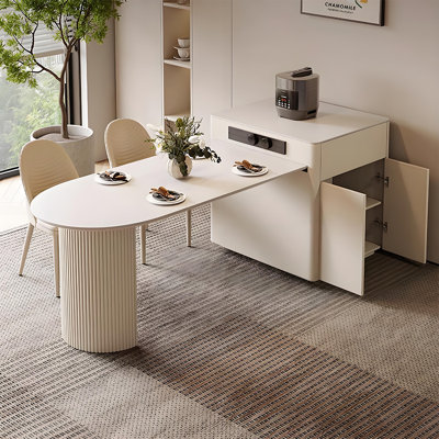 Table de salle à manger de style îlot de cuisine réversible de 86,61 po avec îlot de cuisine intégré