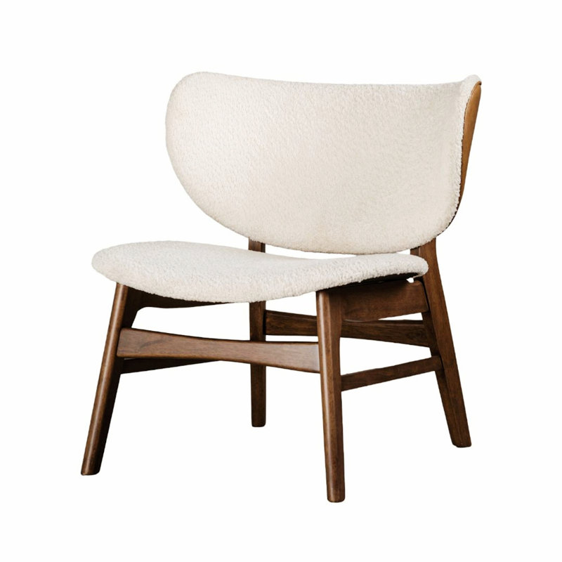 Fauteuil d'appoint sans accoudoirs avec dossier à oreilles, H 28,54 po x l 24,54 po x P 27,04 po