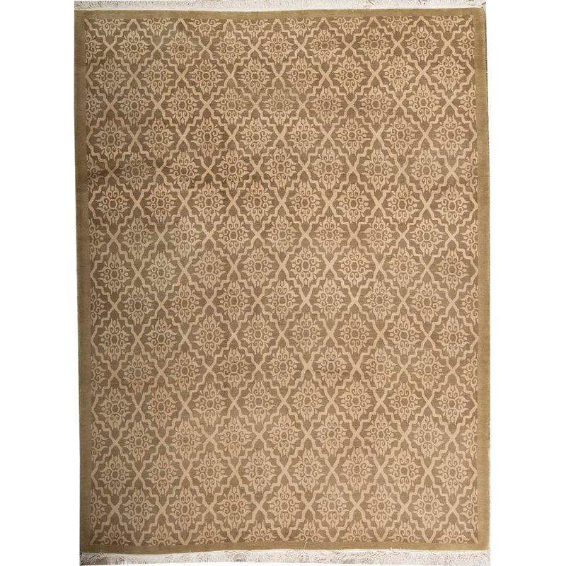Tapis brun de haute qualité noué à la main