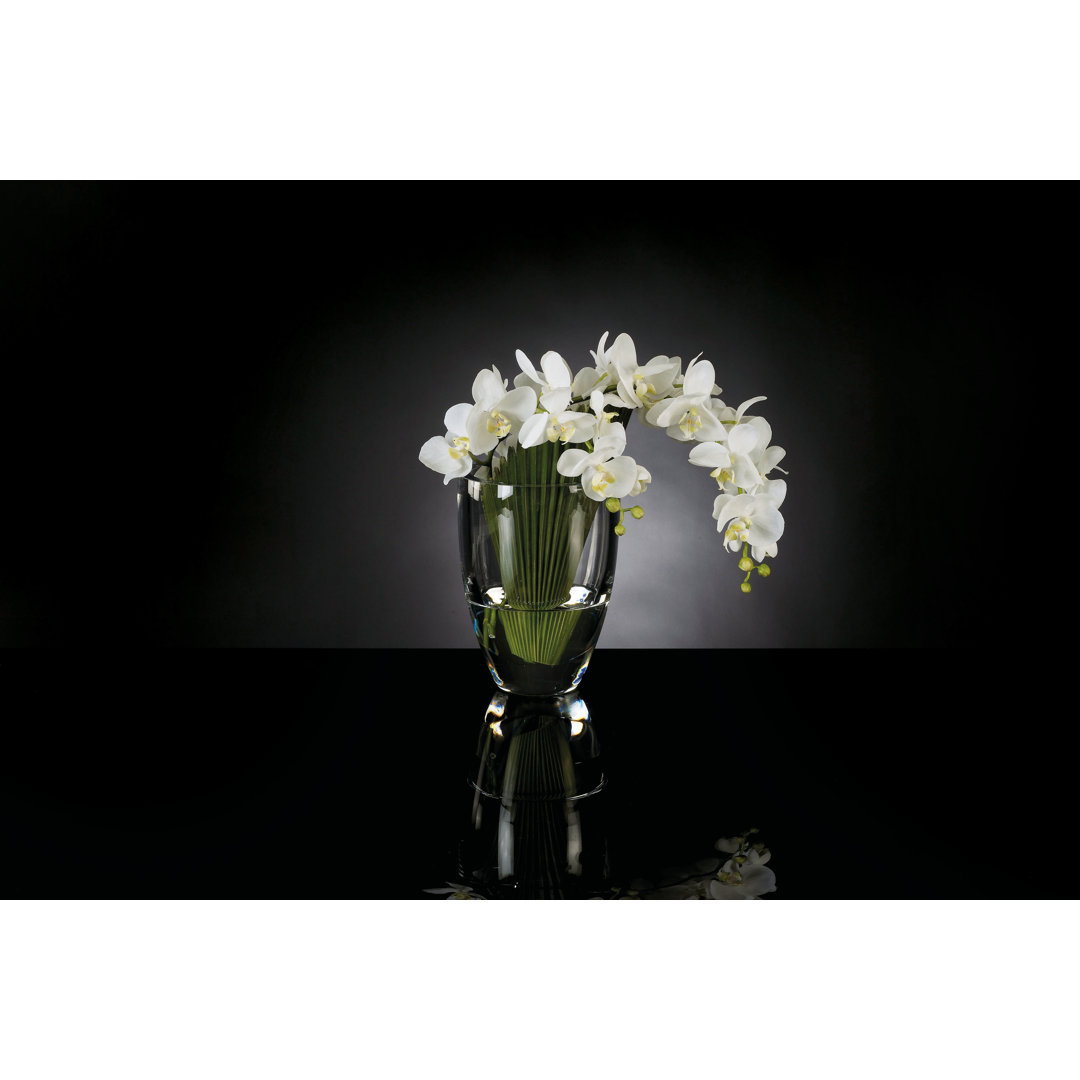 Kunstblume Phalaenopsis Blumenarrangement in Vase