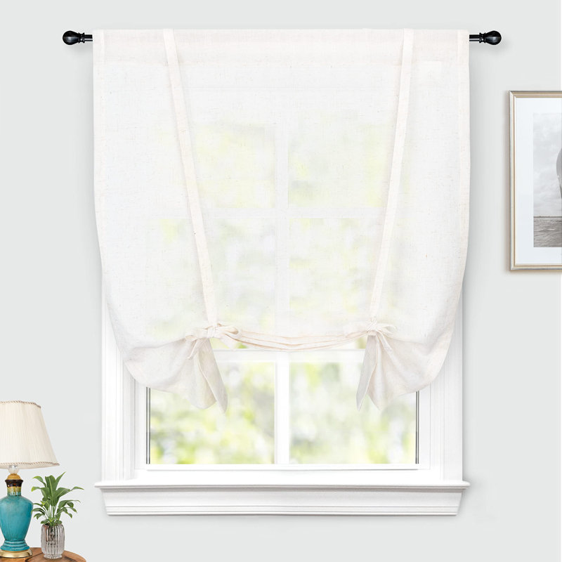 Rideau semi-transparent Merissa, L 39 po x L 55 po, White