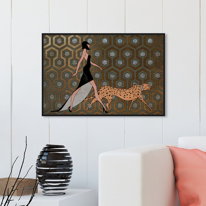 «Own the Street», impression sur toile, H 24 po x l 16 po, Impression encadrée, Doré
