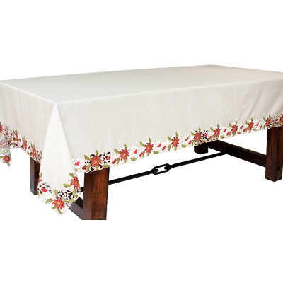 Salzman Embroidered Cutwork Tablecloth
