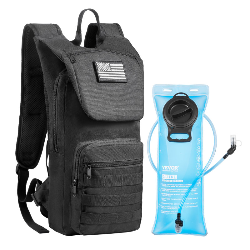 Tactical Molle Hydration Pack Backpack 3L Water Bladder Cycling Hiking Running