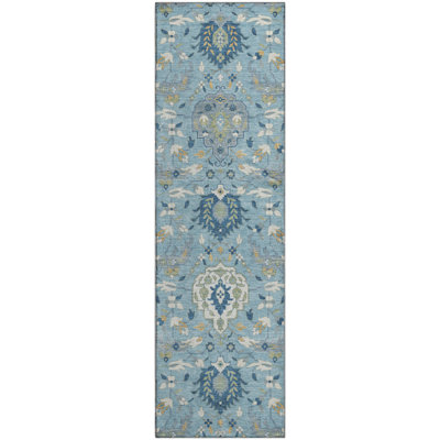 Premium Machine Washable Guada AMF1026 Damask Rug