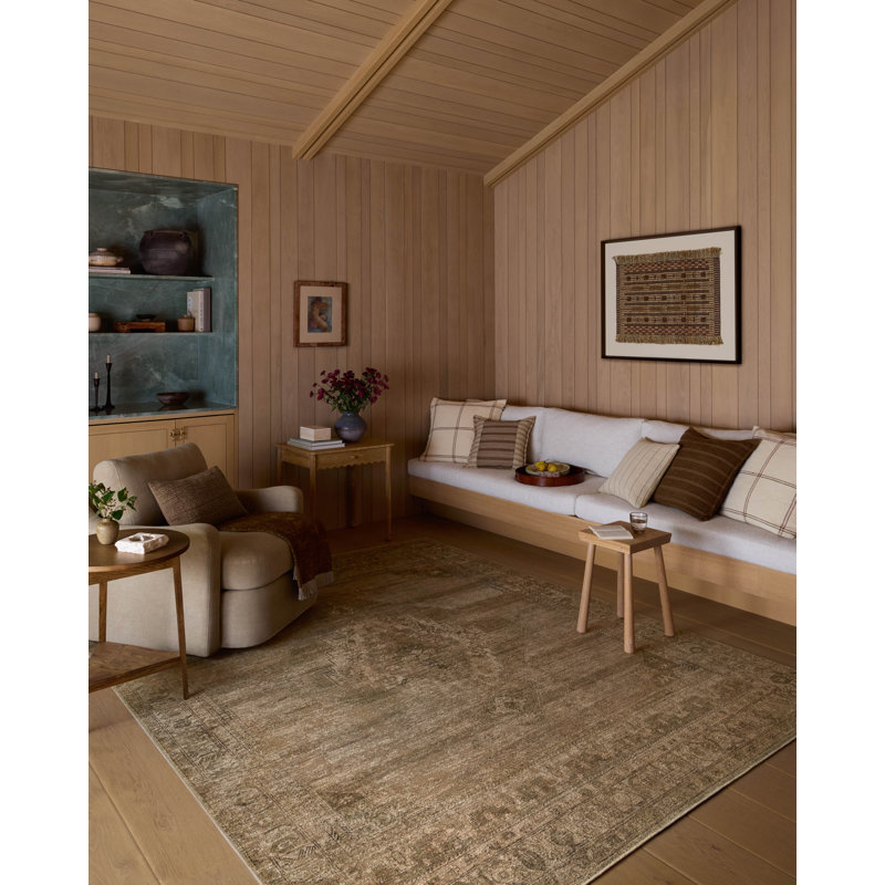 Amber Lewis x Loloi Cambria Taupe / Antique Bronze Area Rug, Runner 2' x 5'