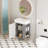 21.6" Freestanding Single Bathroom Vanity Set with Left Side Open Shelf, Ceramic Sink, Soft-Closing Door, Cloakroom Storage Cabinet, 3 Colors Option-1600105324-1594492128