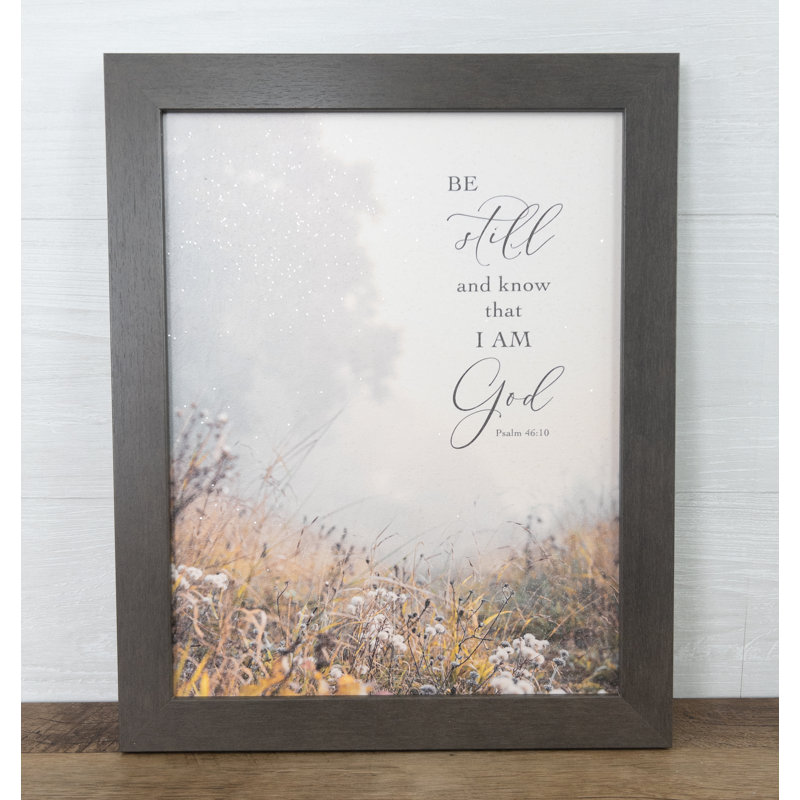 Be Still and Know That I Am God Fall Floral, H 22 po x l 28 po x P 1 po