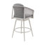 Tabouret de bar ou de comptoir d'extérieur en aluminium avec corde et coussins Giancola-2072982605