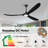 Smart Ceiling Fan With Light And Remote, Remote & App Control, Solid Wood Blades, Reversible Dc Motor-1149306939-1149306940