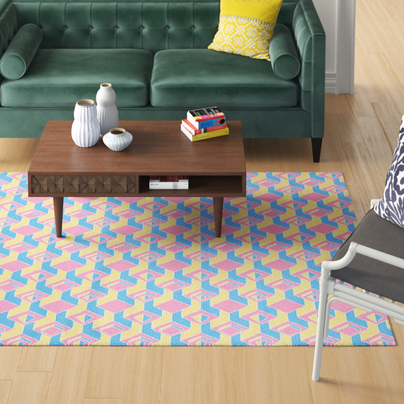 Jordao Geometric Indoor Rug, Rectangle 5' x 7'