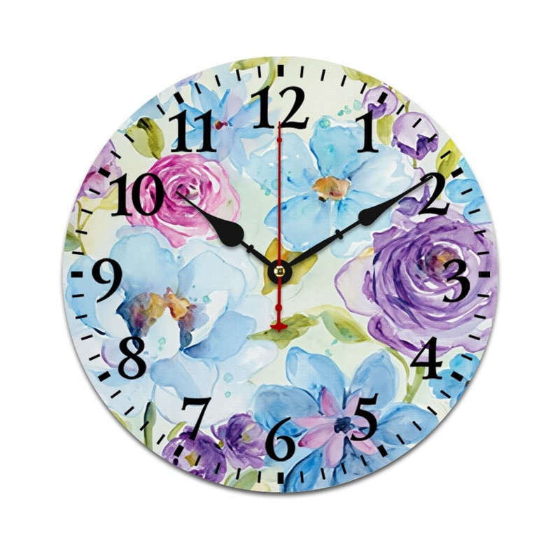 Décoration murale aquarelle florale 12 po x 12 po