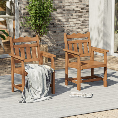 HIPS All-Weather Outdoor Dining Chairs, Heavy Duty Ergonomic Design Patio Dining Chairs, for Garden, Deck and Porch