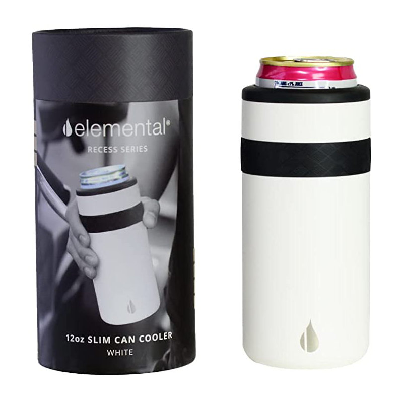 Refroidisseur de canettes Elemental Slim, Blanc