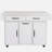 Kitchen island with trash can, kitchen trolley with foldable dining table, spice rack, towel rack, and drawers, adjustable shelf mobile kitchen island, white-2118157369