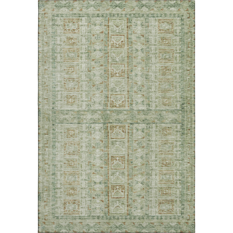 Premium Machine Washable Mayfield Striped Rug, 3' x 5', Green
