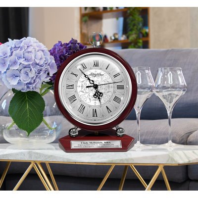 Analog Solid Wood Quartz movement / Crystal Tabletop Clock