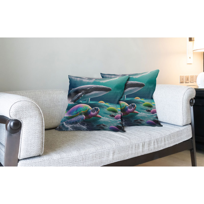 Ensemble de 2 housses de coussin Ambesonne, H 18 po x l 18 po, Carré