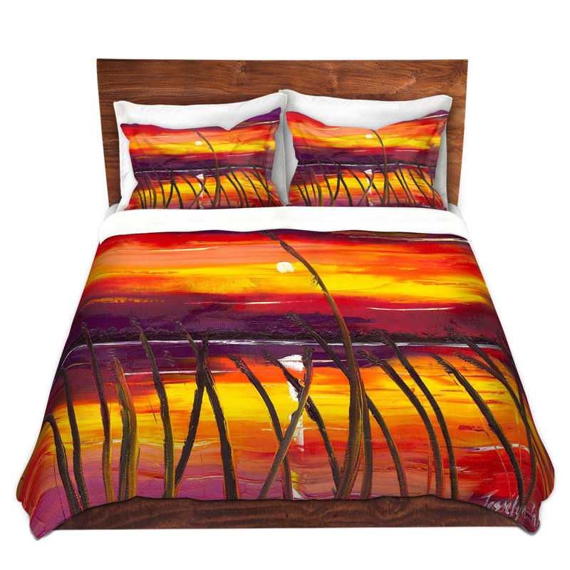 Ensemble de housse de couette-soirée lake, 1 housse simple + 1 taie standard