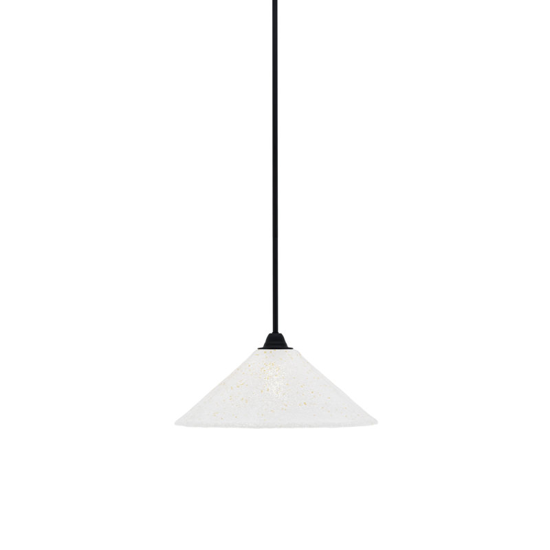 Paramount Stem Hung Pendant, 7.5" H x 16" W, White