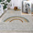 Bluette Rainbow Dot Modern Machine-Washable Gray/Ivory/Yellow Rug-1997947041