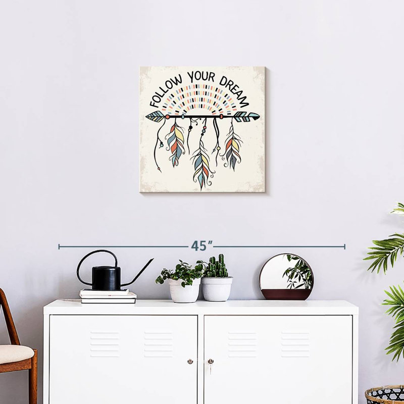 Tergel Follow Your Dream Typography, 20" H x 20" W
