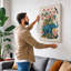 Elephant in Bloom Botanical - Wrapped Canvas-580557235-580557192