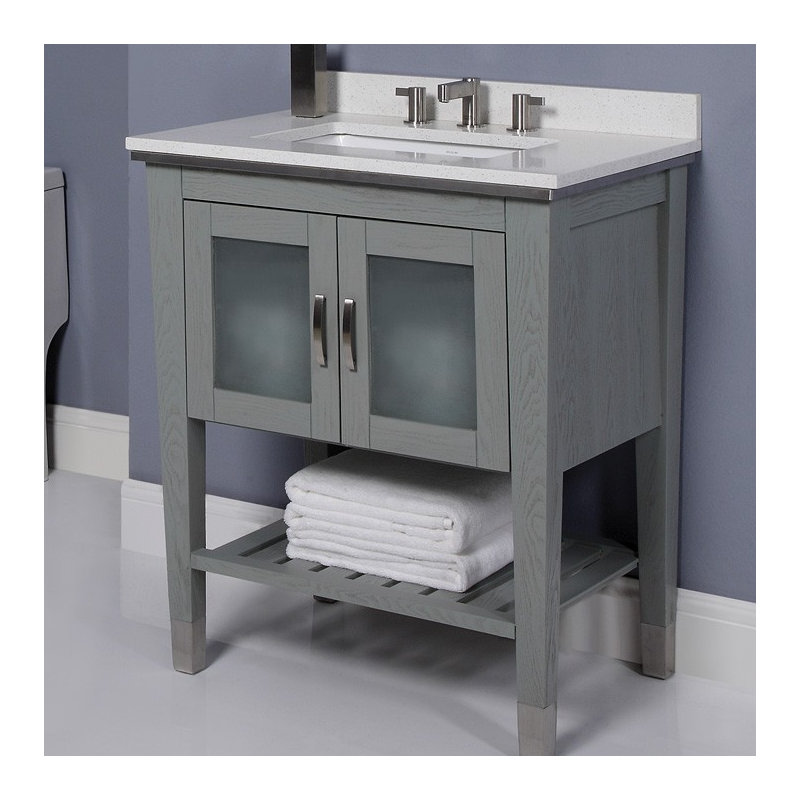 Base de meuble-lavabo 30,5 po Briana, Ardoise