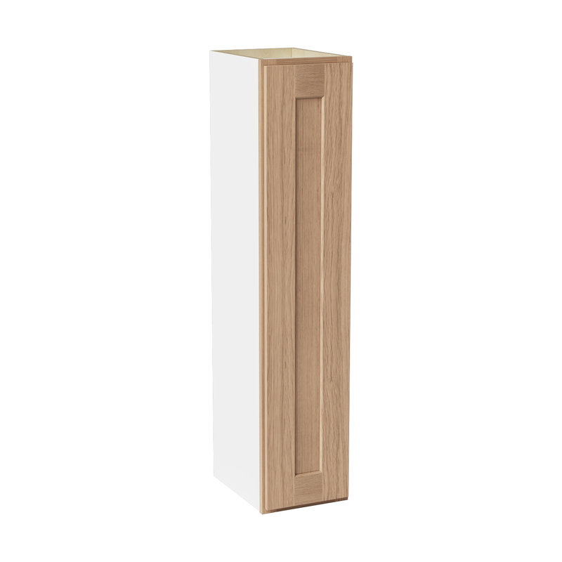 Armoire de cuisine en bois massif prête à assembler, H 42 po x l 9 po x P 12 po, Chêne Redondo