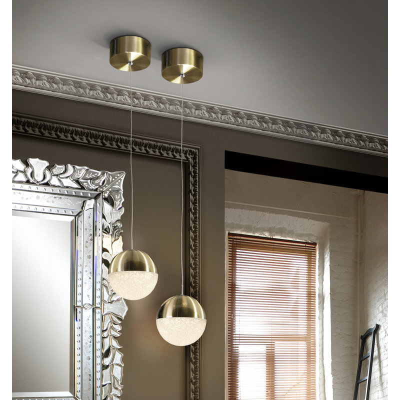 Bandit 1 - Light Chrome LED Cluster Pendant, 120cm H x 12cm W x 12cm D, Chrome