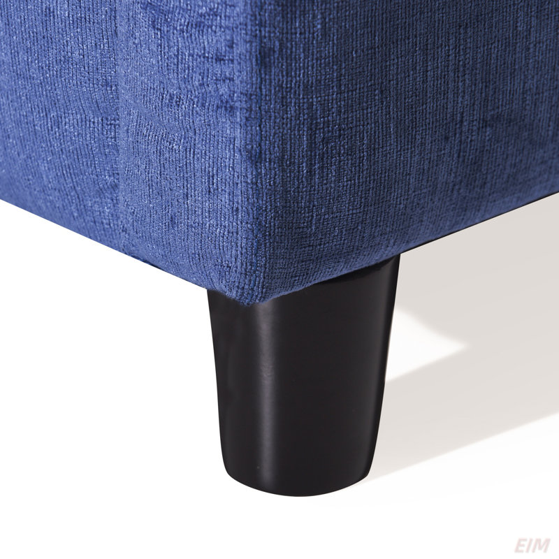 Fauteuil club Holasek, Polyester bleu marine