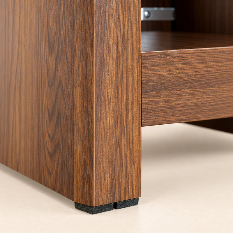 Table de salle à manger ronde moderne de 107 cm (42 po) en bois d'ingénierie noir avec rangement, Noir