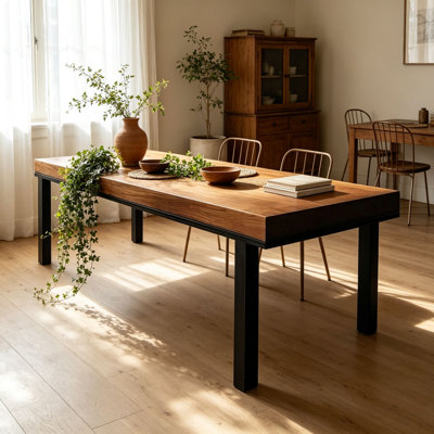 Rectangular Solid Wood Dining Table