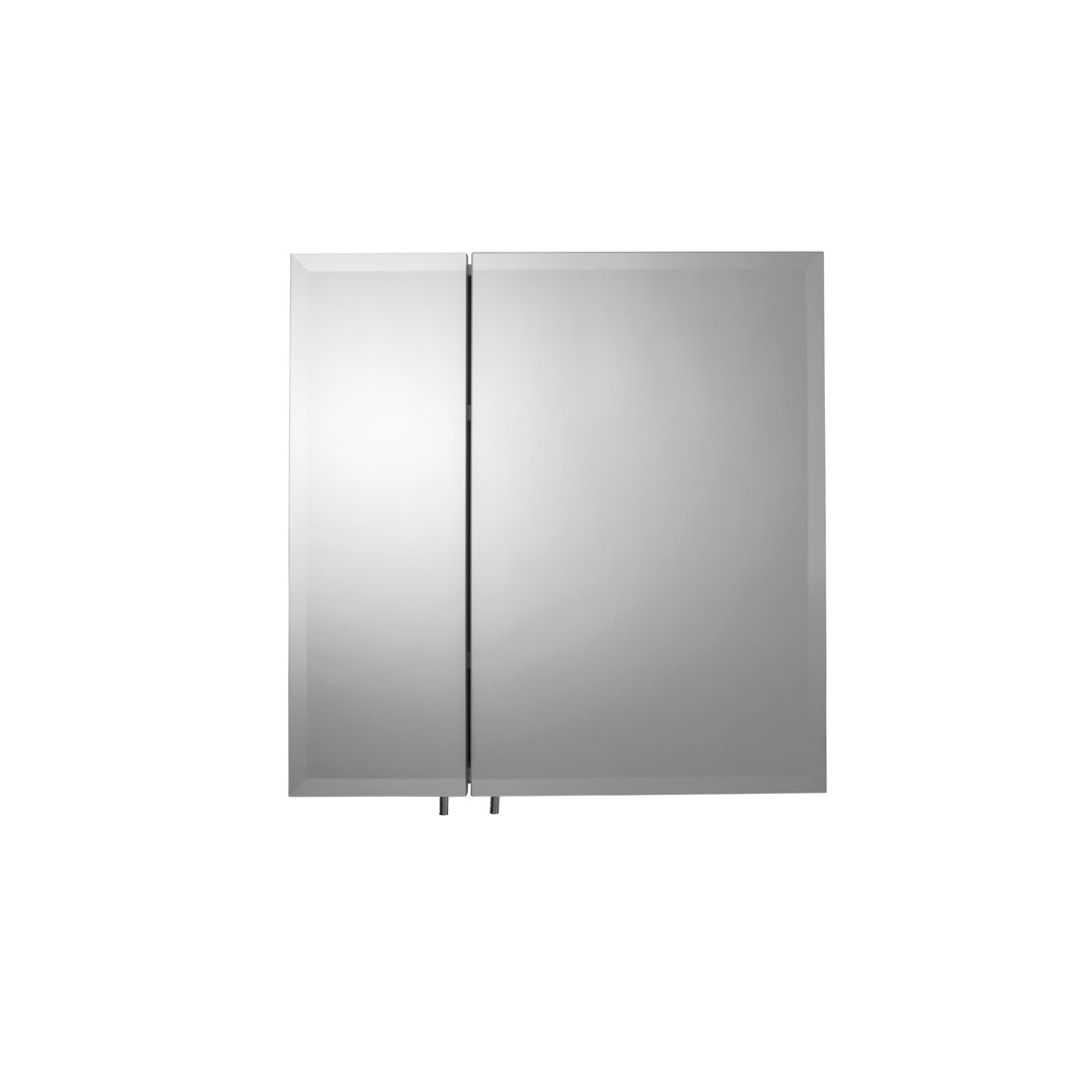 Double Door 61cm x 61cm Surface Mount Mirror Cabinet