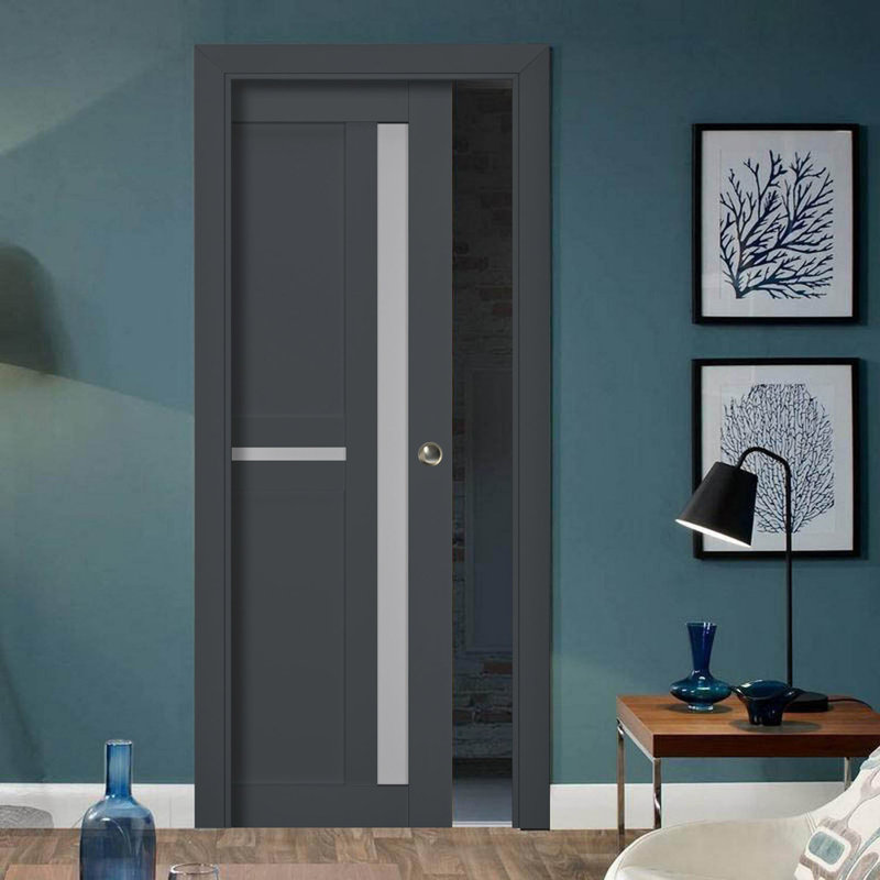 Portes de placard Veregio, Antracite, 79,5 po x 17 po