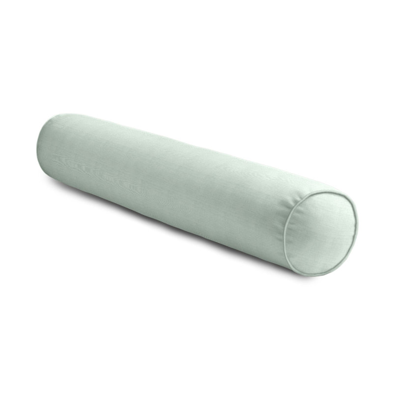 Linen Bolster Pillow Cover & Insert, 8" x 24", Seafoam