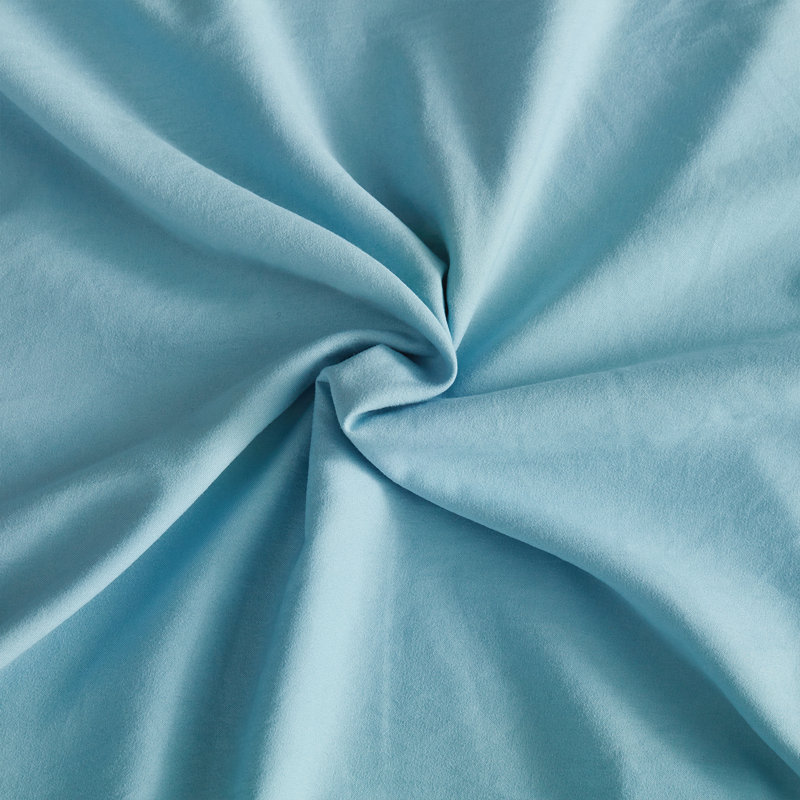 Housse de couette en microfibre , Housse de couette pour très grand lit et 2 taies, Bleu-gris