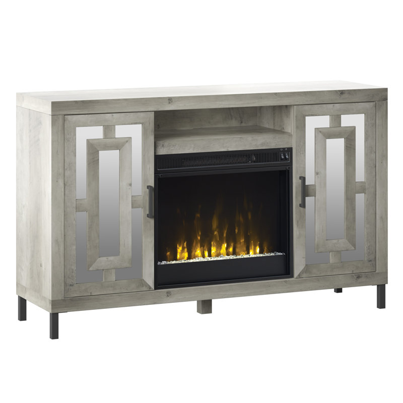 Joyal TV Stand Fireplace for TVs up to 60" Fireplace, Valley Pine