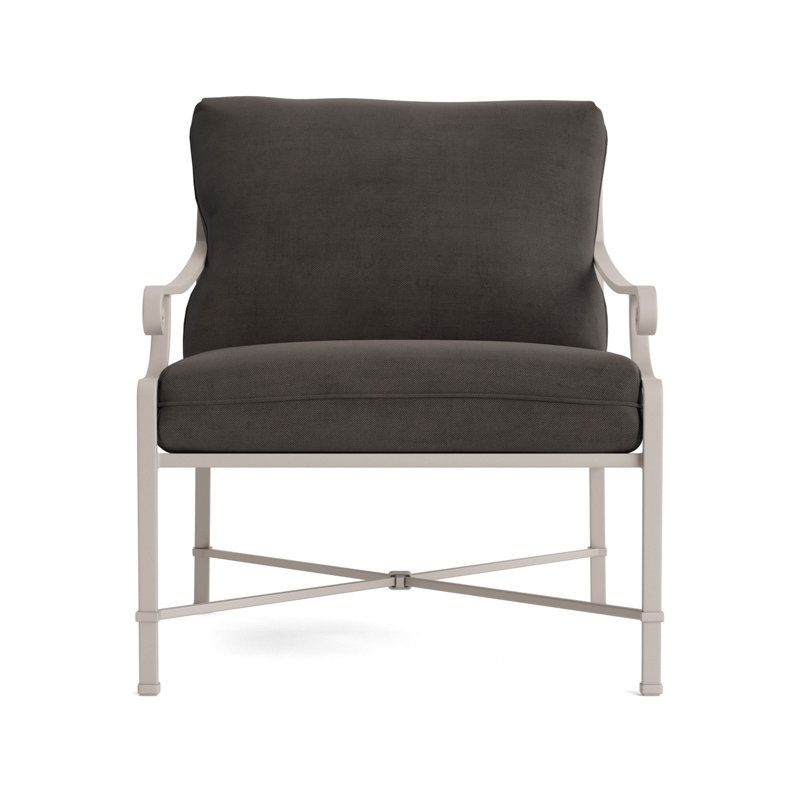 Venetian Outdoor Lounge Chair, Dove Smooth, Fusion Charcoal